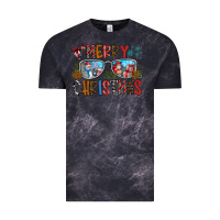Cloud Black merry christmas Vintage Tee - CowhideDigitalArt