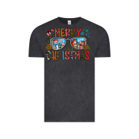 Vintage Black merry christmas Vintage Tee - CowhideDigitalArt