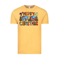Vintage Mustard merry christmas Vintage Tee - CowhideDigitalArt
