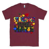 Burgundy straight against hate Classic Tee - FaDigitalArtStudio