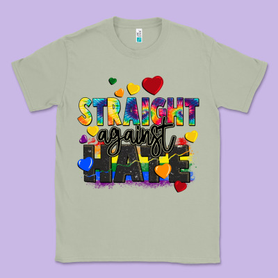 Straight Against Hate Classic Tee Designed By Fadigitalartstudio
