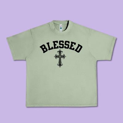 Blessed Christian Christianity Urban Heavy Tee Designed By Artisfamous