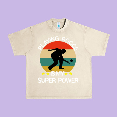 Bocce Super Power Boules Sports Urban Heavy Tee Designed By Artisfamous