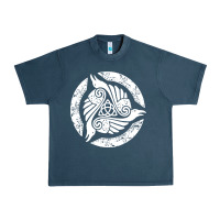 Midnight Navy celtic trinity knot crow spiritual mandala Urban Heavy Tee - artisFamous