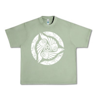 Oil Green celtic trinity knot crow spiritual mandala Urban Heavy Tee - artisFamous