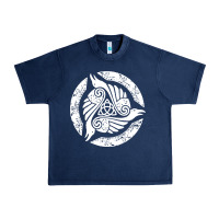 Navy celtic trinity knot crow spiritual mandala Urban Heavy Tee - artisFamous
