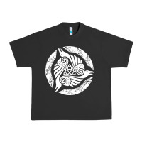 Pigment Black celtic trinity knot crow spiritual mandala Urban Heavy Tee - artisFamous