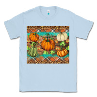 Dusty Blue fall pumpkin Classic Tee - BarkalooDesign