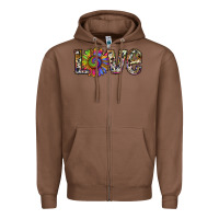 Chestnut tie dye sunflower love Zipper Hoodie - RanaPortraitStore