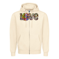 Sandshell tie dye sunflower love Zipper Hoodie - RanaPortraitStore