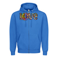 True Royal tie dye sunflower love Zipper Hoodie - RanaPortraitStore