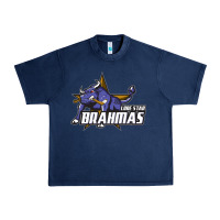 Navy lone star brahmas Urban Heavy Tee - artisFamous