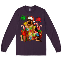 Plum christmas german shepherd Long Sleeve Tee - Artiststas