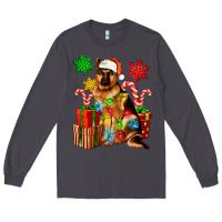 Smoke christmas german shepherd Long Sleeve Tee - Artiststas