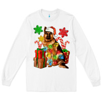 White christmas german shepherd Long Sleeve Tee - Artiststas