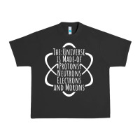 Pigment Black funny science geek universe is made of morons white Urban Heavy Tee - artisFamous