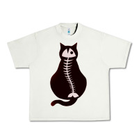 Pistachio Cat with Fish Bone Urban Heavy Tee - artisFamous