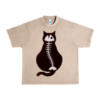 French Oak Cat with Fish Bone Urban Heavy Tee - artisFamous