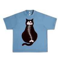 Pebble Blue Cat with Fish Bone Urban Heavy Tee - artisFamous