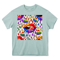Arona Pride lgbtq lips and heart lollipop seamless patte Heavy Core Tee - BundleAndBundleShop