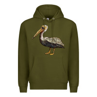 Army Green louisiana state bird pelican Premium Hoodie - BarkalooDesign