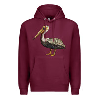 Burgundy louisiana state bird pelican Premium Hoodie - BarkalooDesign