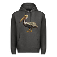 Charcoal Heather louisiana state bird pelican Premium Hoodie - BarkalooDesign