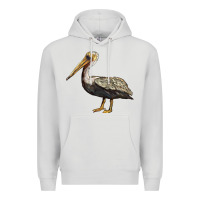 Dove Grey louisiana state bird pelican Premium Hoodie - BarkalooDesign