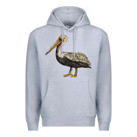 Heather Grey louisiana state bird pelican Premium Hoodie - BarkalooDesign