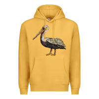 Mustard louisiana state bird pelican Premium Hoodie - BarkalooDesign