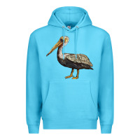 Ocean Blue louisiana state bird pelican Premium Hoodie - BarkalooDesign