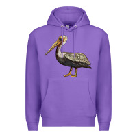 Purple louisiana state bird pelican Premium Hoodie - BarkalooDesign