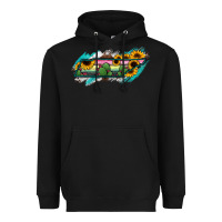 Black Tennessee Map Sunflower Cactus Serape Heavyweight Hoodie - RanaPortraitStore