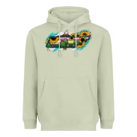 Matcha Tennessee Map Sunflower Cactus Serape Heavyweight Hoodie - RanaPortraitStore