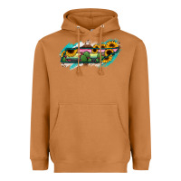 Meerkat Tennessee Map Sunflower Cactus Serape Heavyweight Hoodie - RanaPortraitStore