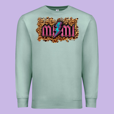 Leopard Mimi Lightning Premium Sweatshirt Designed By Ranaportraitstore