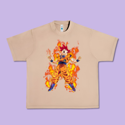 Goku Super Sayan Urban Heavy Tee Designed By Artisfamous