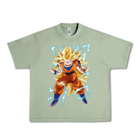 Oil Green super saiyan Urban Heavy Tee - artisFamous