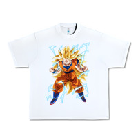 White super saiyan Urban Heavy Tee - artisFamous