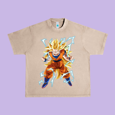 Super Saiyan Urban Heavy Tee Designed By Artisfamous