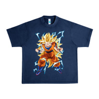 Navy super saiyan Urban Heavy Tee - artisFamous