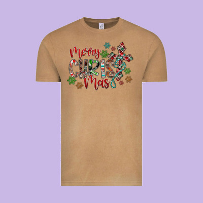 Merry Christmas Vintage Tee Designed By Cowhidedigitalart