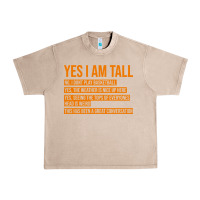 French Oak yes i am tall Urban Heavy Tee - artisFamous