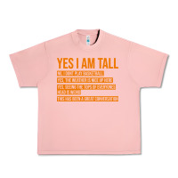 Salmon yes i am tall Urban Heavy Tee - artisFamous