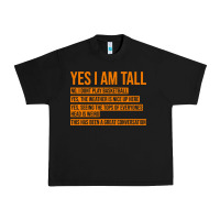 Black yes i am tall Urban Heavy Tee - artisFamous