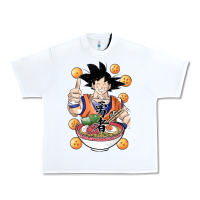 White Saiyan Ramen Urban Heavy Tee - artisFamous