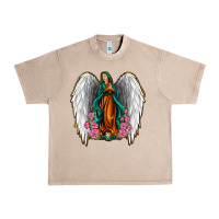 French Oak Angel Wing Lady of Guadalupe Urban Heavy Tee - Jasminsmagicworld