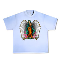 Grape Ice Angel Wing Lady of Guadalupe Urban Heavy Tee - Jasminsmagicworld