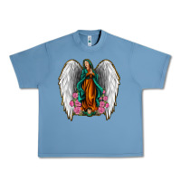 Pebble Blue Angel Wing Lady of Guadalupe Urban Heavy Tee - Jasminsmagicworld
