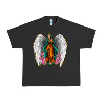 Pigment Black Angel Wing Lady of Guadalupe Urban Heavy Tee - Jasminsmagicworld